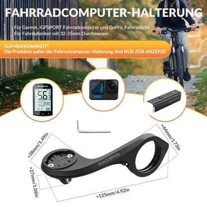 ROCKBROS Fahrradcomputer Halterung Kompatibel mit Garmin/iGPSPORT für Lenker 32 - 35mm - Fahrrad Handyhalterung ROCKBROS - EU - NooMii