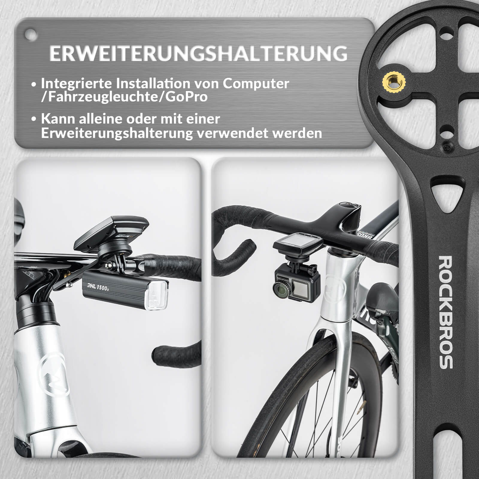 ROCKBROS Fahrradcomputer Halterung Kompatibel mit Garmin/Wahoo/Bryton/GPS - Fahrrad Handyhalterung ROCKBROS - EU - NooMii