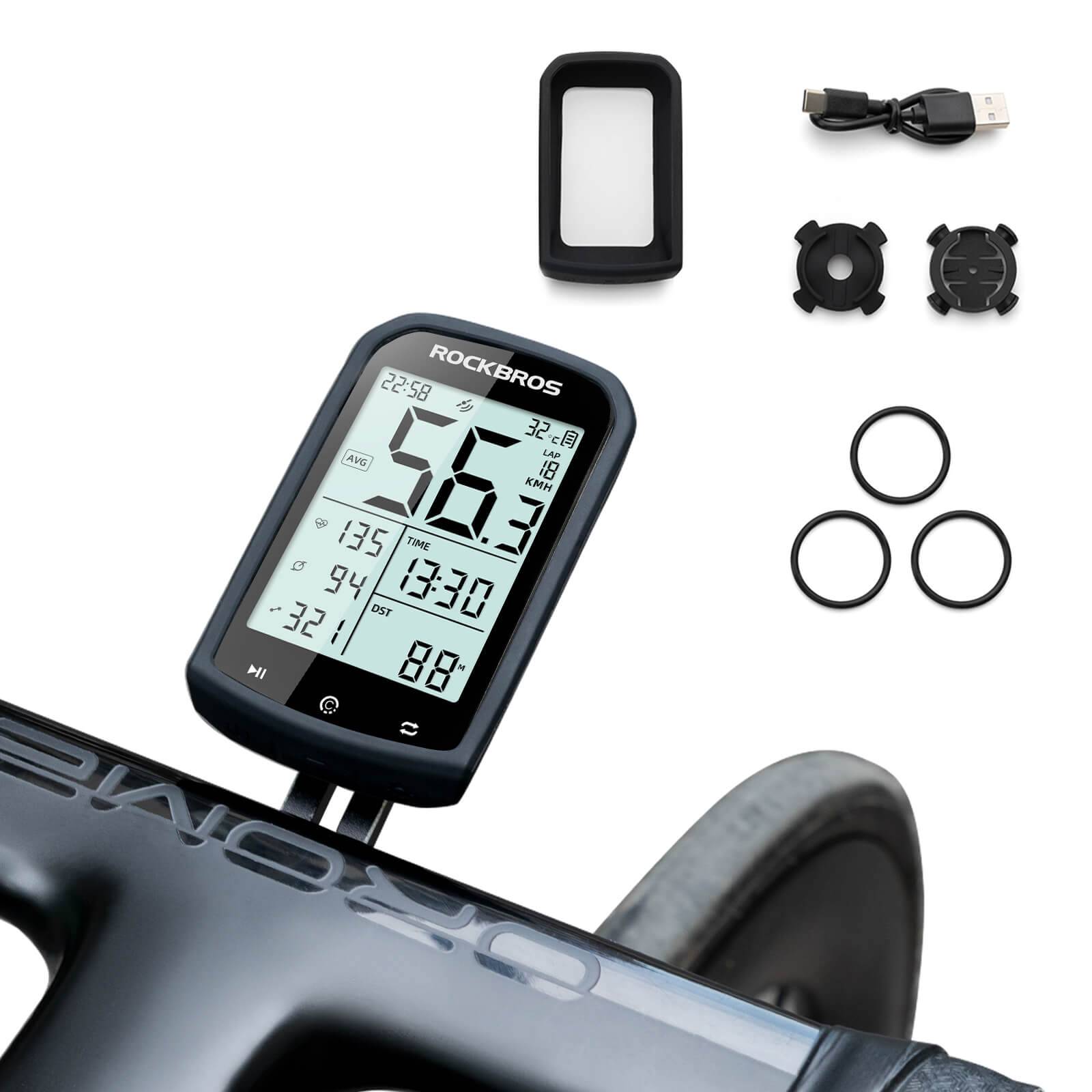 ROCKBROS Fahrradcomputer Kabellos GPS wasserdicht Tachometer und Kilometerzähler - Fahrradcomputer ROCKBROS - EU - NooMii