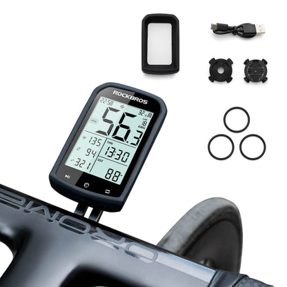 ROCKBROS Fahrradcomputer Kabellos GPS wasserdicht Tachometer und Kilometerzähler - Fahrradcomputer ROCKBROS - EU - NooMii