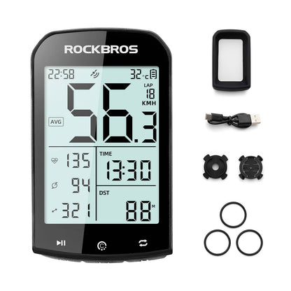 ROCKBROS Fahrradcomputer Kabellos GPS wasserdicht Tachometer und Kilometerzähler - Fahrradcomputer ROCKBROS - EU - NooMii