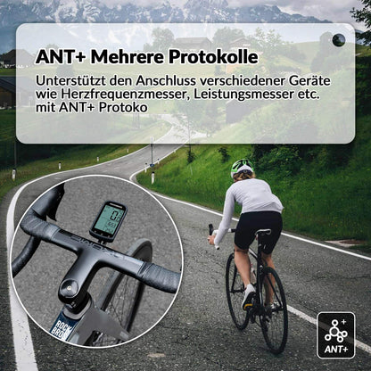 ROCKBROS Fahrradcomputer Kabellos GPS wasserdicht Tachometer und Kilometerzähler - Fahrradcomputer ROCKBROS - EU - NooMii