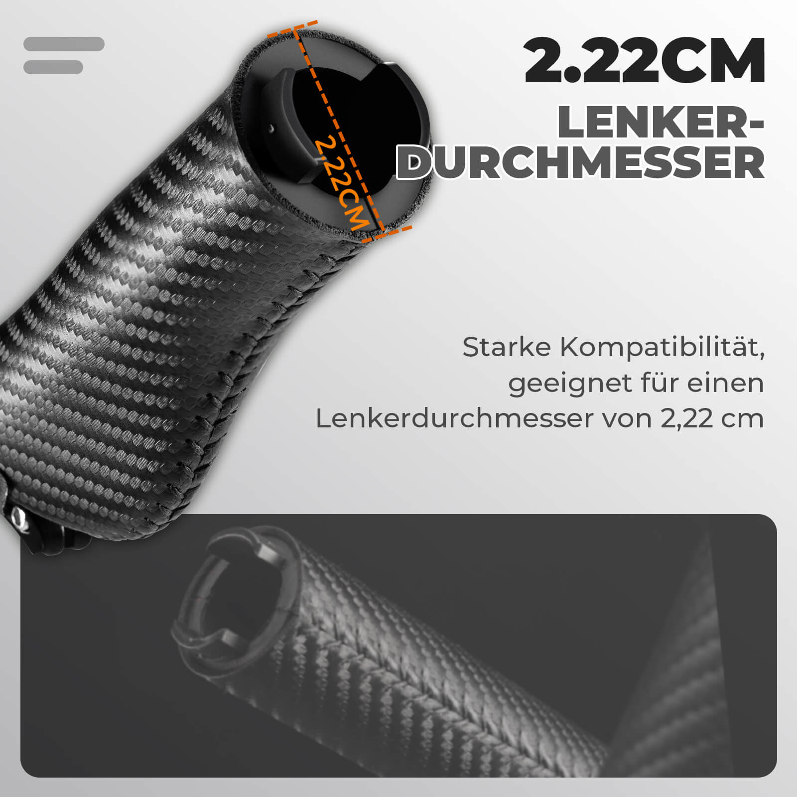 ROCKBROS Fahrradgriffe Kohlenstoffmuster Lenkergriffe Rutschfest 22,2mm - Fahrradgriffe ROCKBROS - EU - NooMii