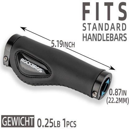 ROCKBROS Fahrradgriffe Ledergriffe für Lenker mit 22,2 mm Durchmesser - Fahrradgriffe ROCKBROS - EU - NooMii