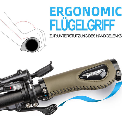 ROCKBROS Fahrradgriffe Ledergriffe für Lenker mit 22,2 mm Durchmesser - Fahrradgriffe ROCKBROS - EU - NooMii