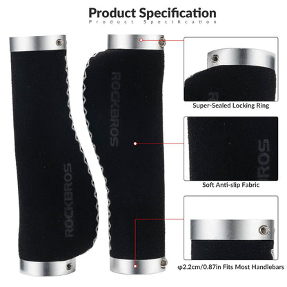 ROCKBROS Fahrradgriffe Ledergriffe für Lenker mit 22,2 mm Durchmesser - Fahrradgriffe ROCKBROS - EU - NooMii