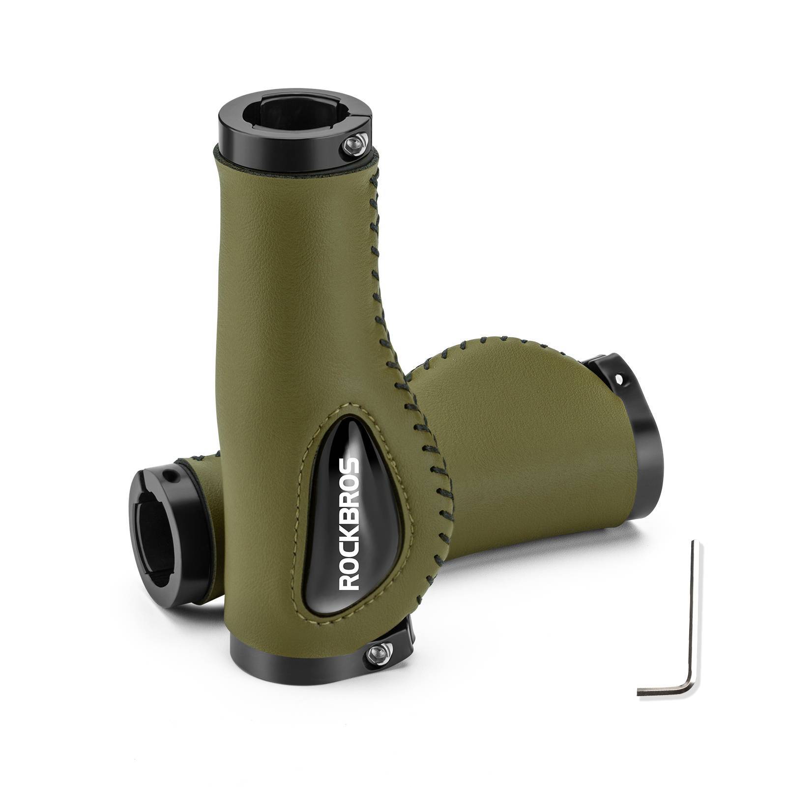 ROCKBROS Fahrradgriffe Ledergriffe für Lenker mit 22,2 mm Durchmesser - Fahrradgriffe ROCKBROS - EU - NooMii