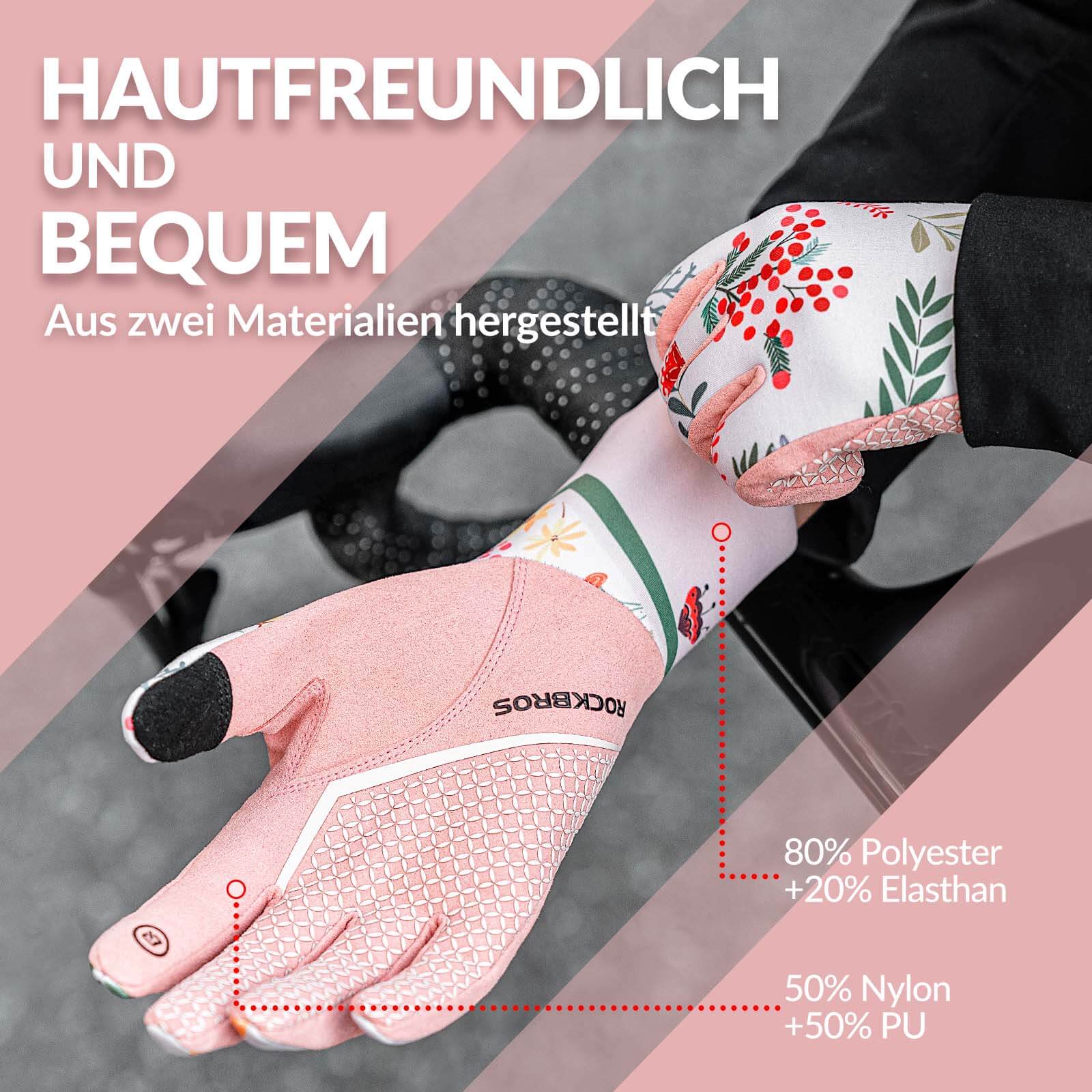 ROCKBROS Fahrradhandschuhe Damen Winddicht Handschuhe Touchscreen Atmungsaktiv - Fahrradhandschuhe ROCKBROS - EU - NooMii