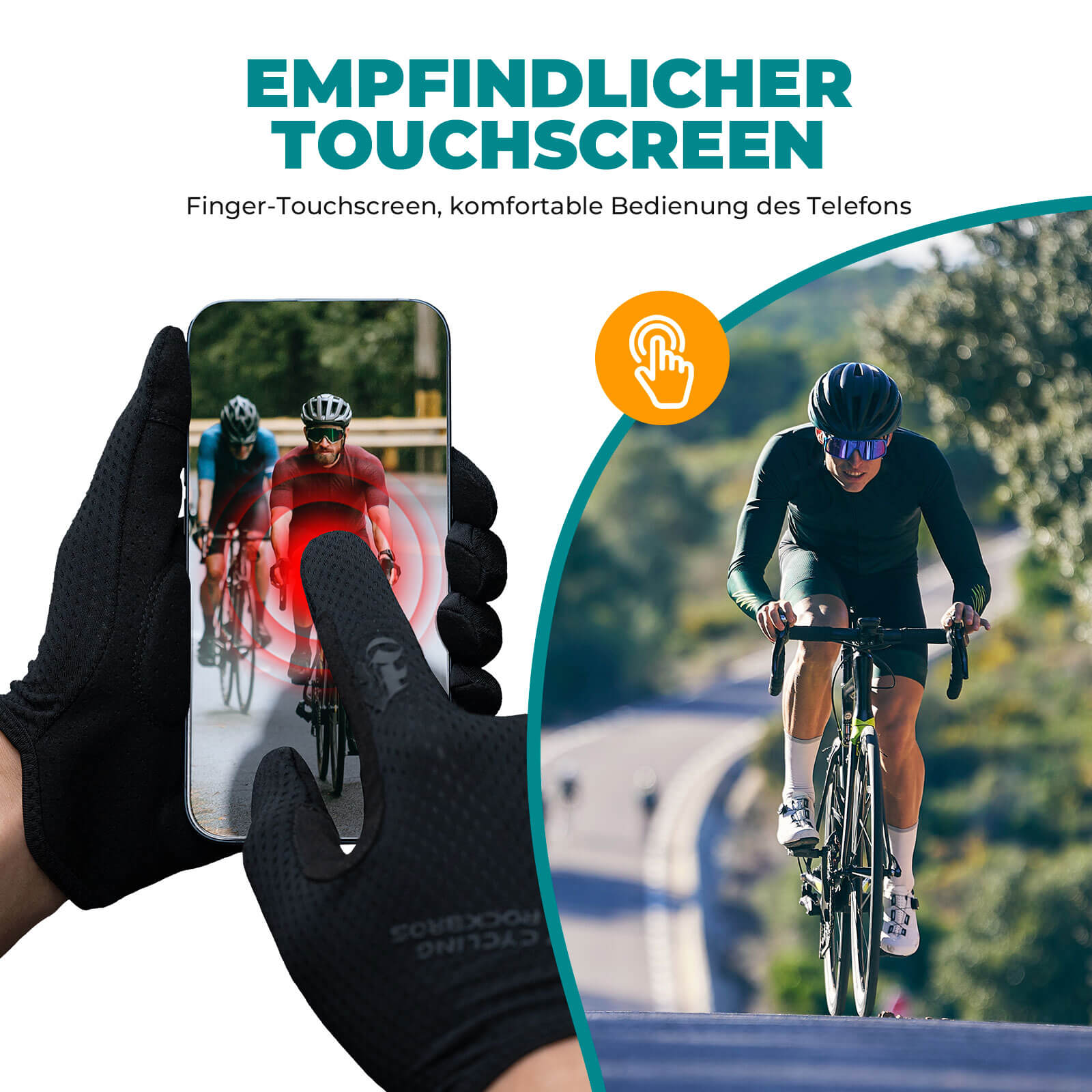 ROCKBROS Fahrradhandschuhe Vollerfinger Touchscreen Handschuhe - Fahrradhandschuhe ROCKBROS - EU - NooMii