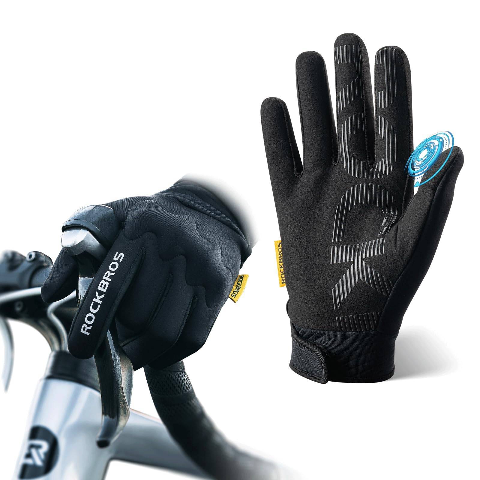 ROCKBROS Fahrradhandschuhe Warme Winddichte Vollfinger Sporthandschuhe - Fahrradhandschuhe ROCKBROS - EU - NooMii