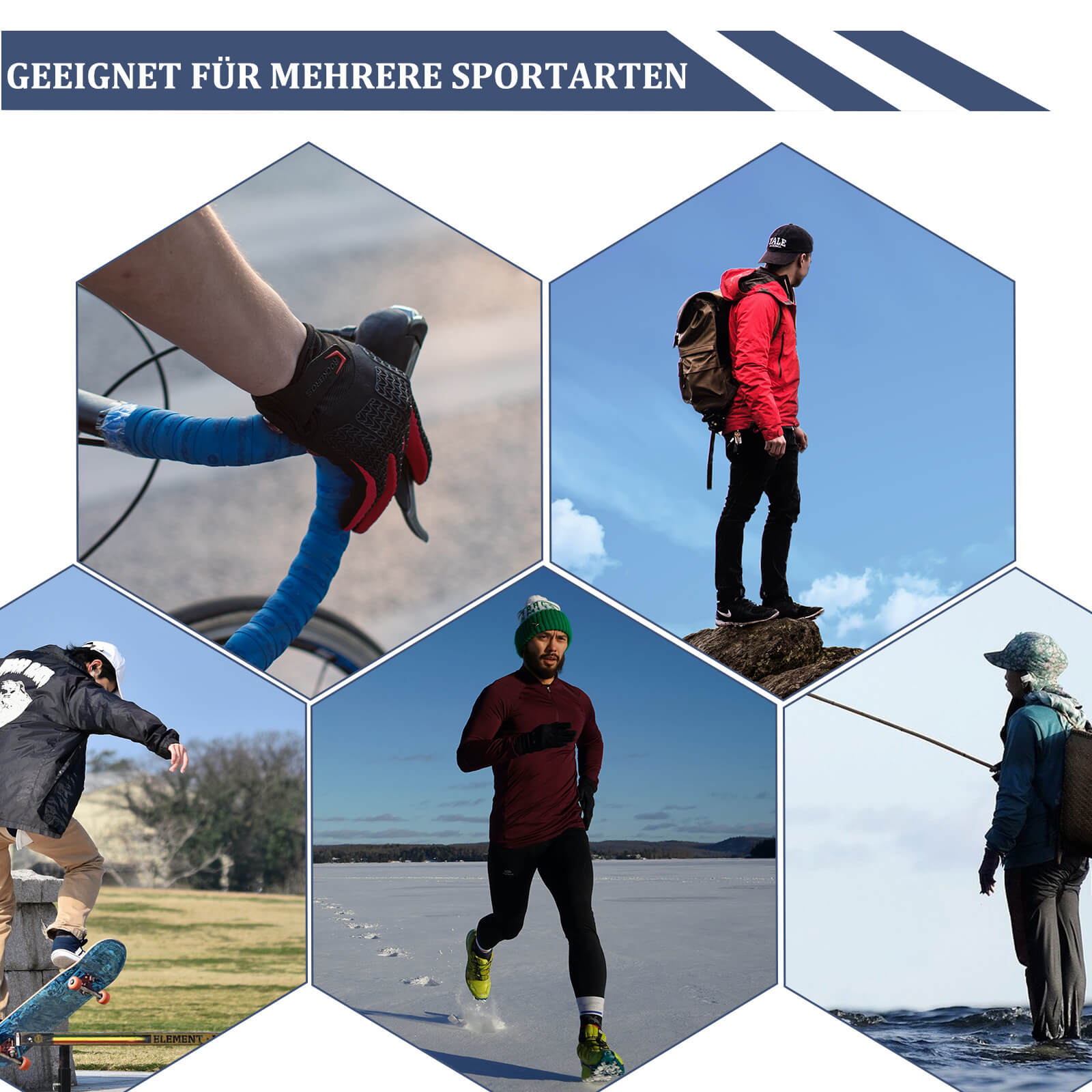 ROCKBROS Fahrradhandschuhe Winddicht Fahrrad Handschuhe Touchscreen - Fahrradhandschuhe ROCKBROS - EU - NooMii