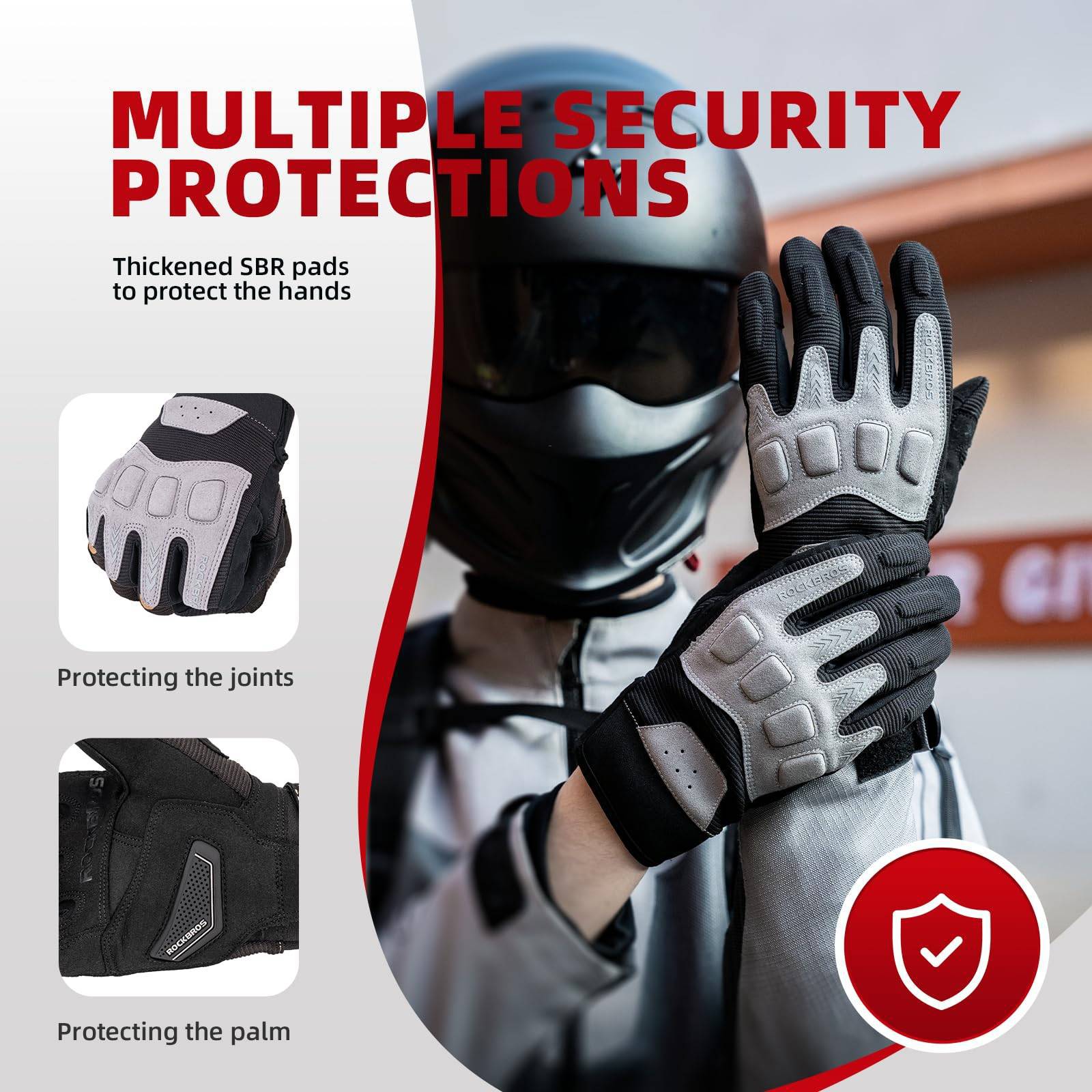 ROCKBROS Fahrradhandschuhe Winter Herbst Herren MTB Stoßdämpfend Handschuhe - Fahrradhandschuhe ROCKBROS - EU - NooMii