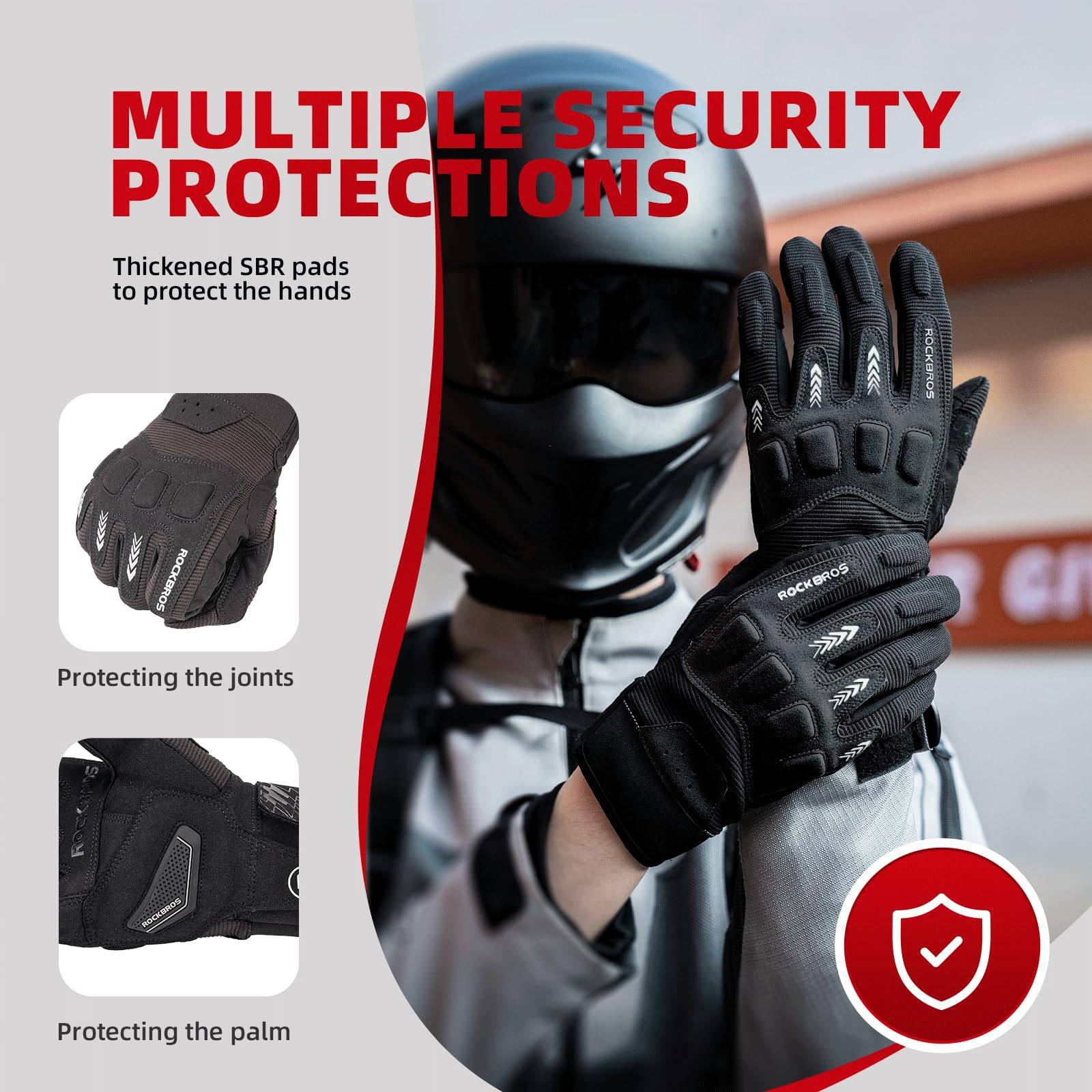 ROCKBROS Fahrradhandschuhe Winter Herbst Herren MTB Stoßdämpfend Handschuhe - Fahrradhandschuhe ROCKBROS - EU - NooMii