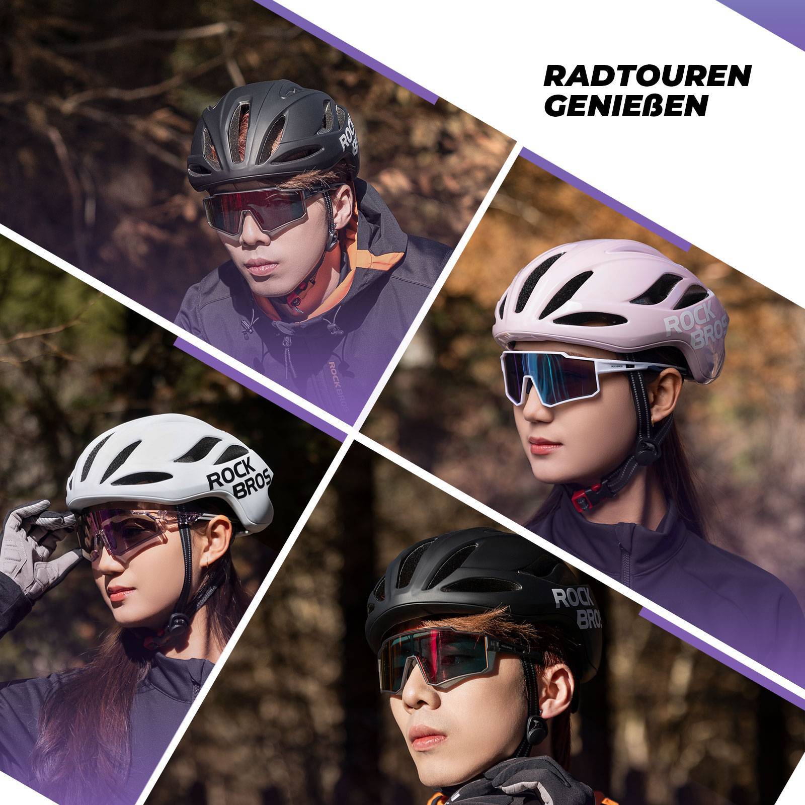 ROCKBROS Fahrradhelm 58 - 62cm Einstellbare Cityhelm Belüftung Unisex - Fahrradhelme ROCKBROS - EU - NooMii