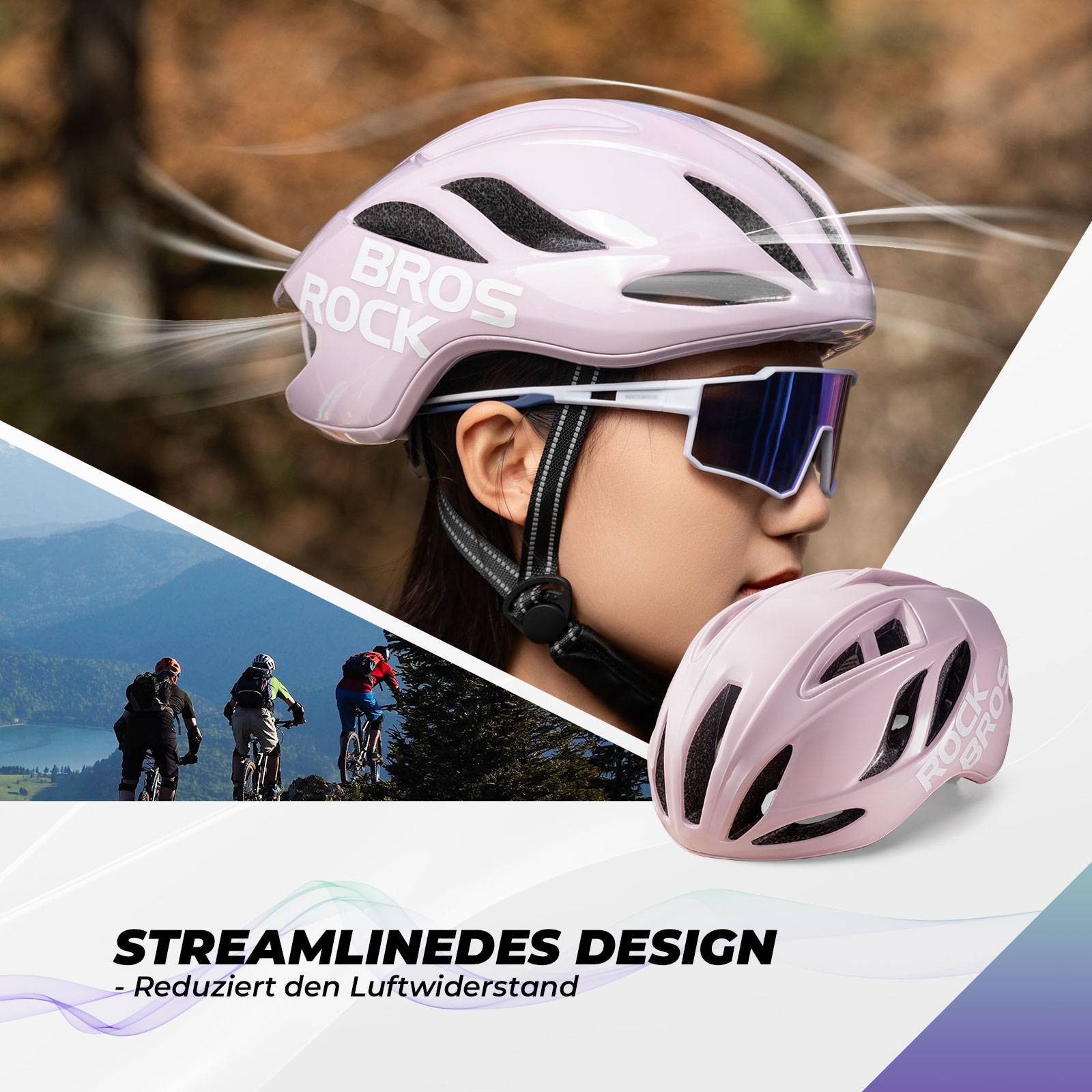 ROCKBROS Fahrradhelm 58 - 62cm Einstellbare Cityhelm Belüftung Unisex - Fahrradhelme ROCKBROS - EU - NooMii