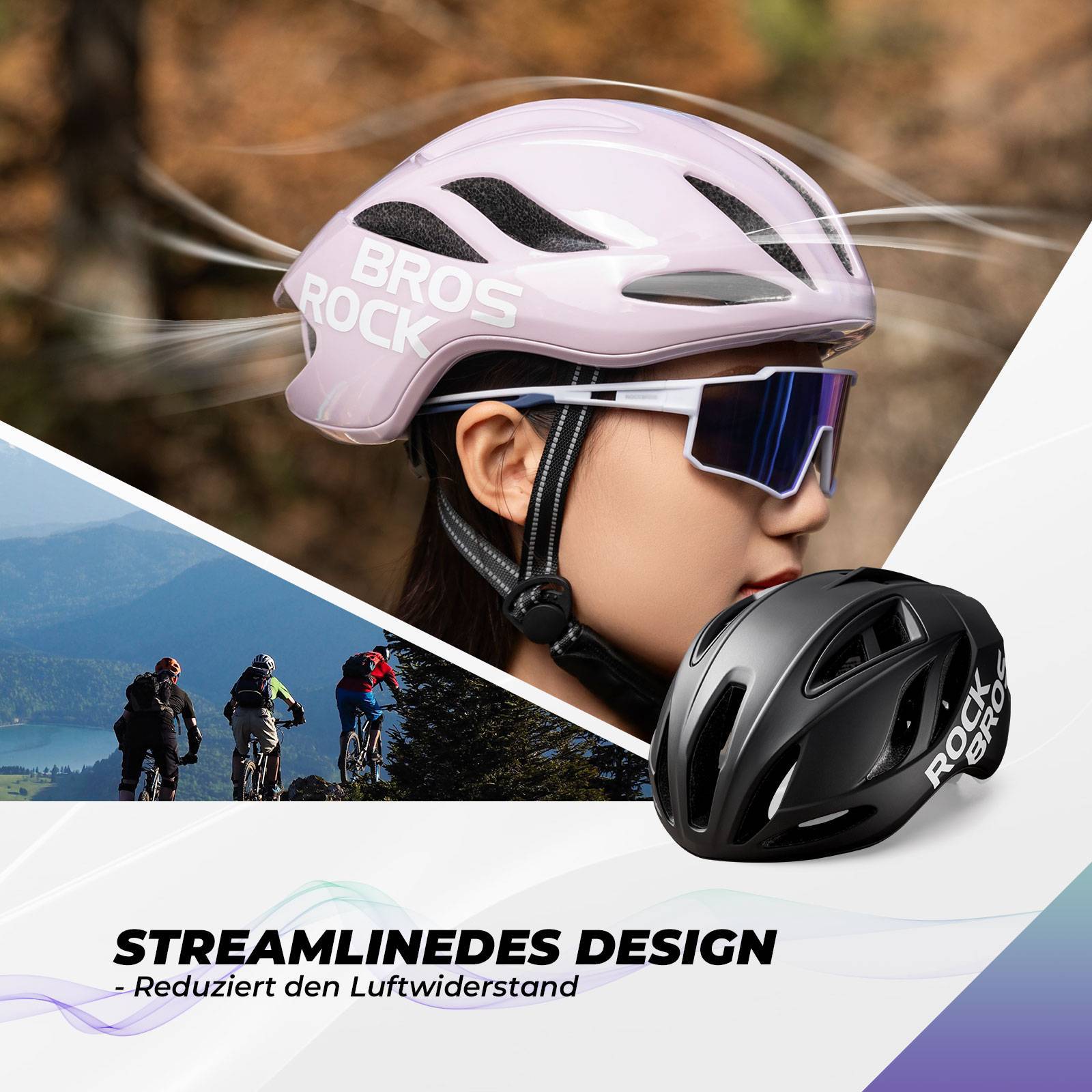 ROCKBROS Fahrradhelm 58 - 62cm Einstellbare Cityhelm Belüftung Unisex - Fahrradhelme ROCKBROS - EU - NooMii