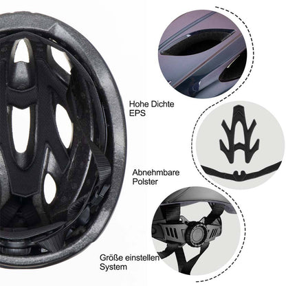 ROCKBROS Fahrradhelm mit integrierter abnehmbarer Magnetbrillen & Visier - Fahrradhelme ROCKBROS - EU - NooMii