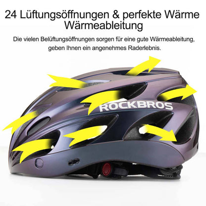 ROCKBROS Fahrradhelm mit integrierter abnehmbarer Magnetbrillen & Visier - Fahrradhelme ROCKBROS - EU - NooMii