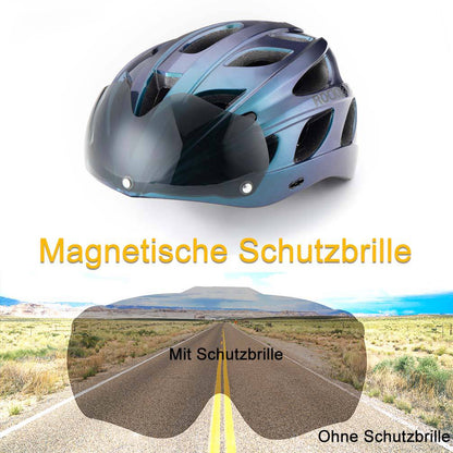 ROCKBROS Fahrradhelm mit integrierter abnehmbarer Magnetbrillen & Visier - Fahrradhelme ROCKBROS - EU - NooMii