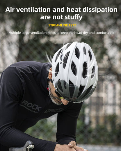 ROCKBROS Fahrradhelm mit integrierter abnehmbarer Magnetbrillen & Visier - Fahrradhelme ROCKBROS - EU - NooMii