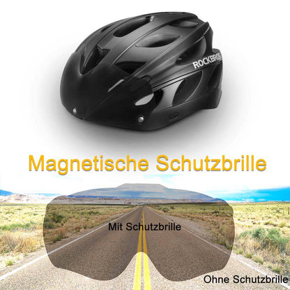 ROCKBROS Fahrradhelm mit integrierter abnehmbarer Magnetbrillen & Visier - Fahrradhelme ROCKBROS - EU - NooMii