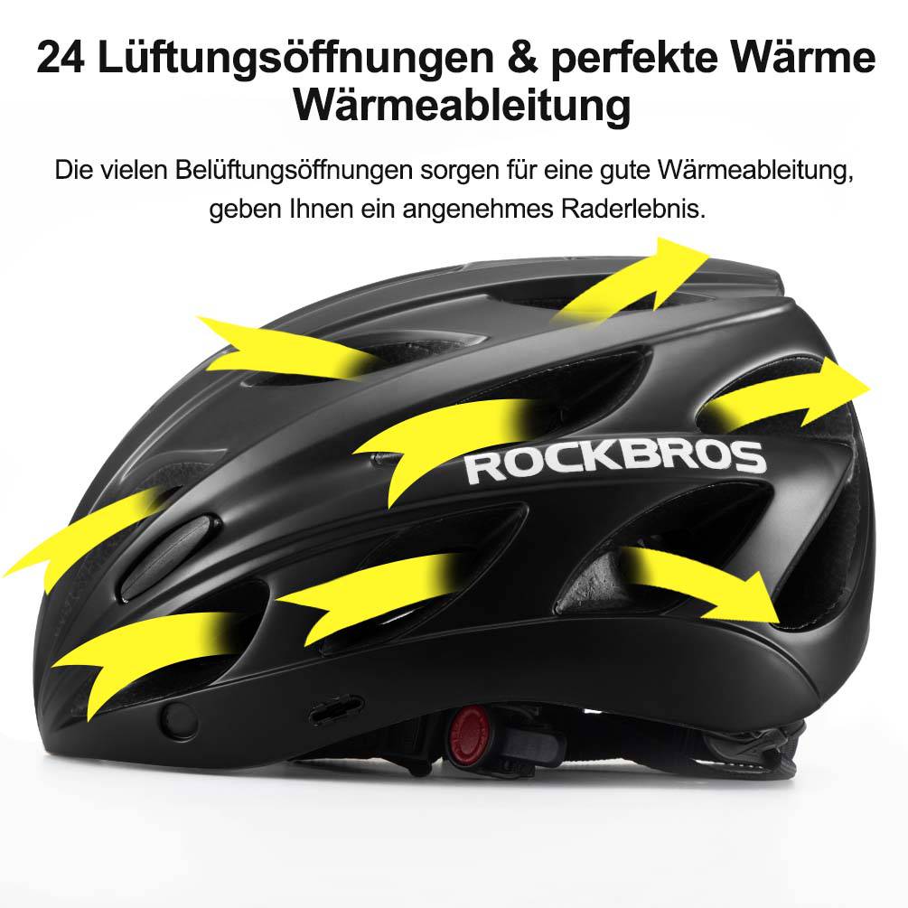 ROCKBROS Fahrradhelm mit integrierter abnehmbarer Magnetbrillen & Visier - Fahrradhelme ROCKBROS - EU - NooMii