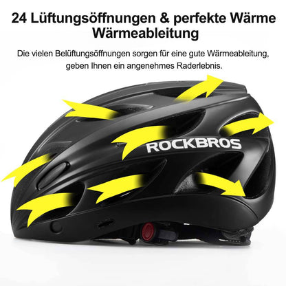 ROCKBROS Fahrradhelm mit integrierter abnehmbarer Magnetbrillen & Visier - Fahrradhelme ROCKBROS - EU - NooMii