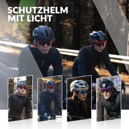 ROCKBROS Fahrradhelm mit Licht, mit USB 1800 mAh Atmungsaktiv 58 - 60 cm - Fahrradhelme ROCKBROS - EU - NooMii