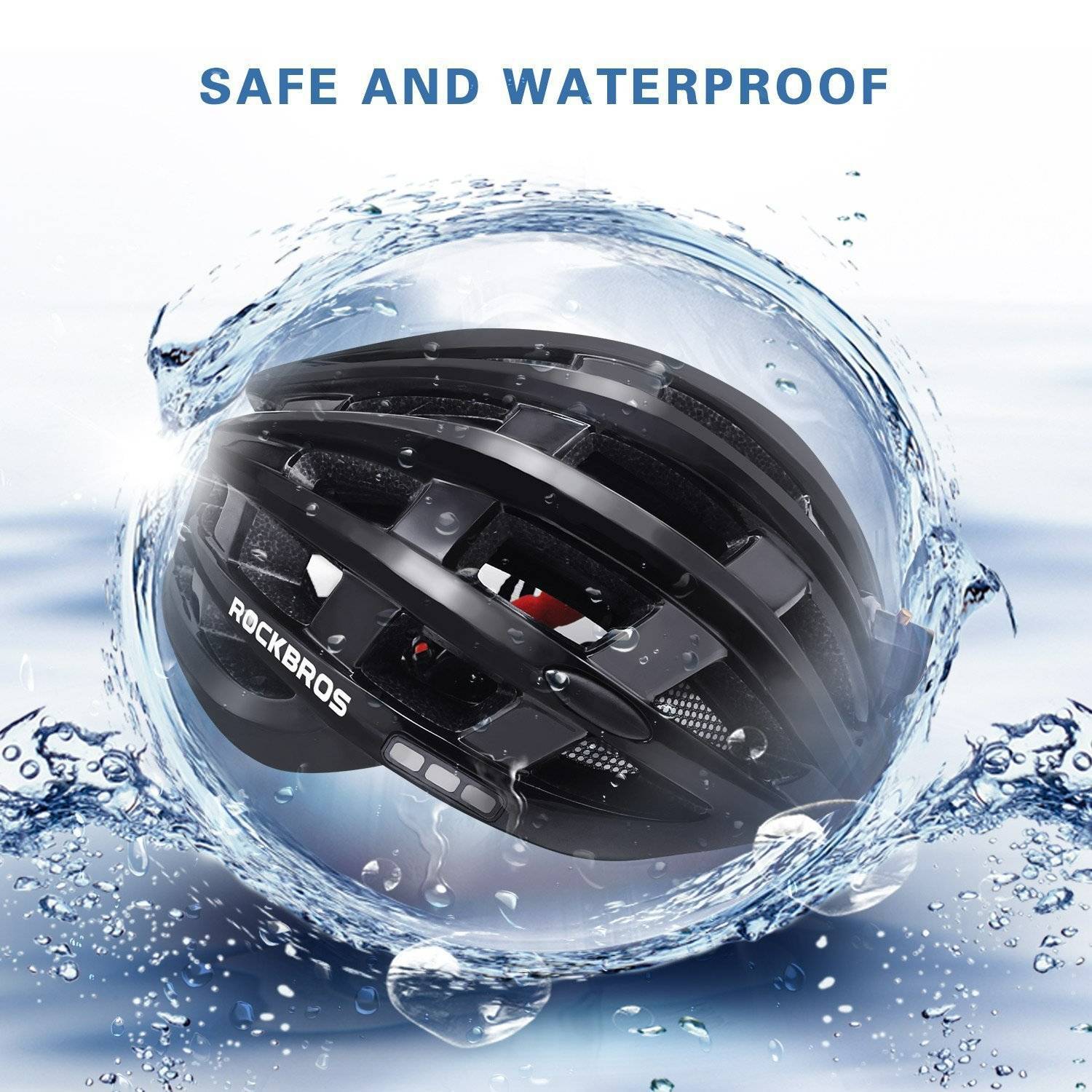 ROCKBROS Fahrradhelm mit Scheinwerfer und Sicherheitswarnleuchte - Fahrradhelme ROCKBROS - EU - NooMii