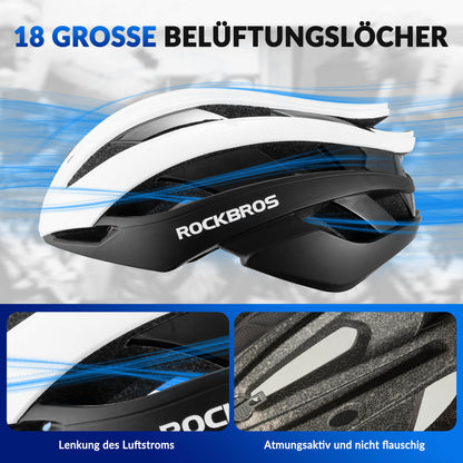 ROCKBROS Fahrradhelm Rennradhelm Verstellbarer Belüftung Damen/Herren - Fahrradhelme ROCKBROS - EU - NooMii
