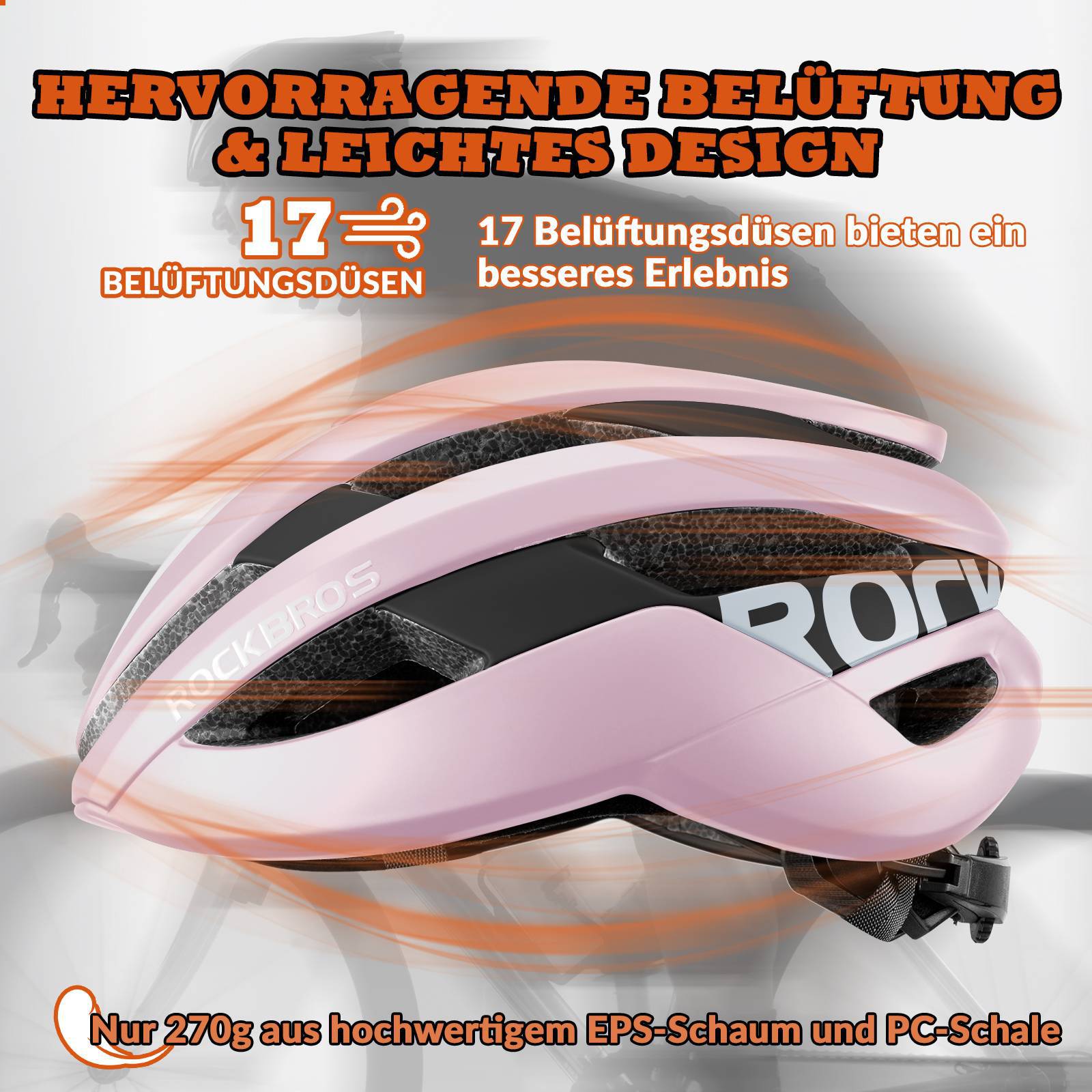 ROCKBROS Fahrradhelm Sport Mountainbike Schutzhelm Atmungsaktiv 54 - 58cm - Fahrradhelme ROCKBROS - EU - NooMii