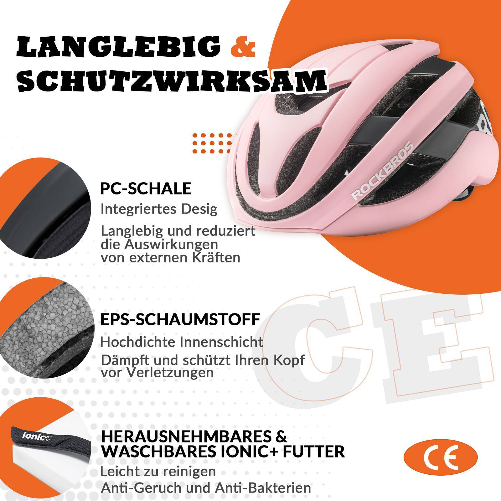 ROCKBROS Fahrradhelm Sport Mountainbike Schutzhelm Atmungsaktiv 54 - 58cm - Fahrradhelme ROCKBROS - EU - NooMii