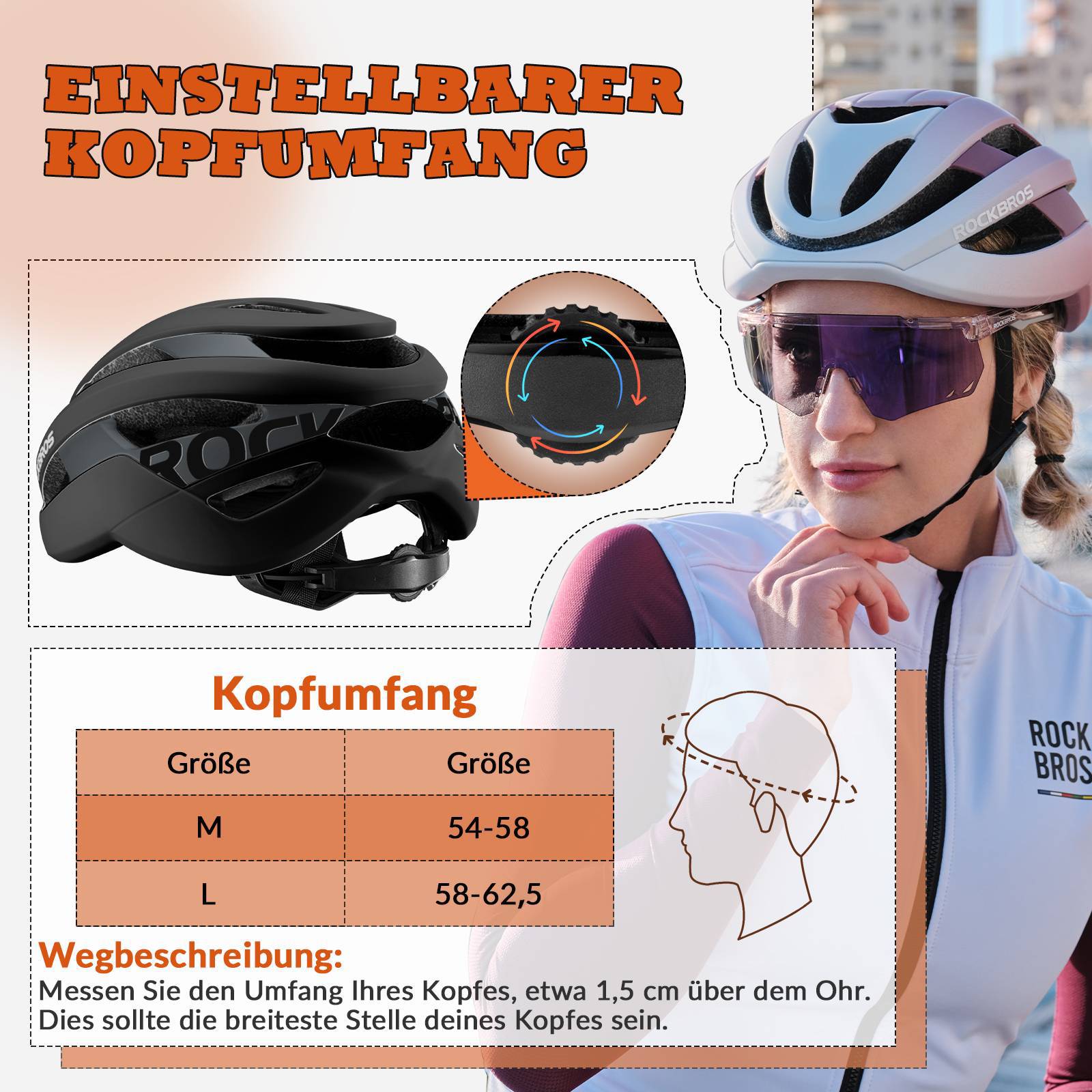 ROCKBROS Fahrradhelm Sport Mountainbike Schutzhelm Atmungsaktiv 54 - 58cm - Fahrradhelme ROCKBROS - EU - NooMii