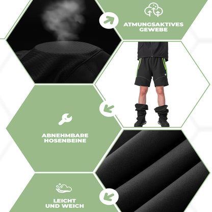 ROCKBROS Fahrradhose Herren Gepolsterte Radhose Atmungsaktiv Abnehmbar - Fahrradhose ROCKBROS - EU - NooMii