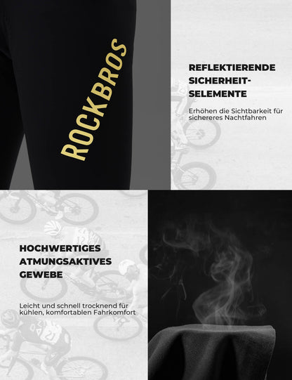 ROCKBROS Fahrradhose Lange Radlerhose Gepolstert Atmungsaktiv Herren - Fahrradhose ROCKBROS - EU - NooMii