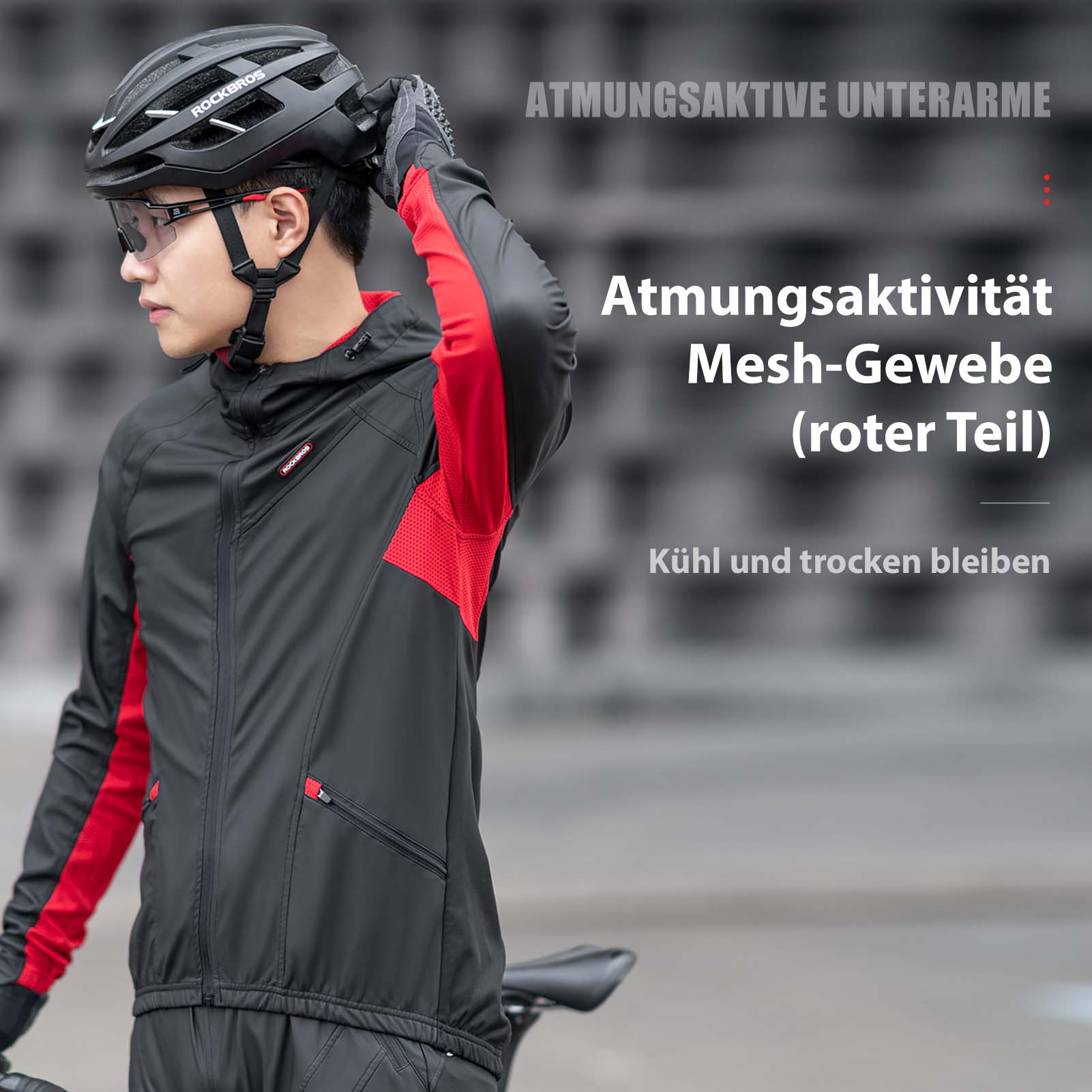 ROCKBROS Fahrradjacke Herren Winter Winddicht Softshelljacke Schwarz - Fahrradjacke ROCKBROS - EU - NooMii