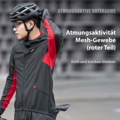 ROCKBROS Fahrradjacke Herren Winter Winddicht Softshelljacke Schwarz - Fahrradjacke ROCKBROS - EU - NooMii
