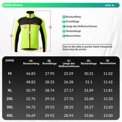 ROCKBROS Fahrradjacke Winter Herren Radjacke Leuchtendes Grün - Fahrradjacke ROCKBROS - EU - NooMii