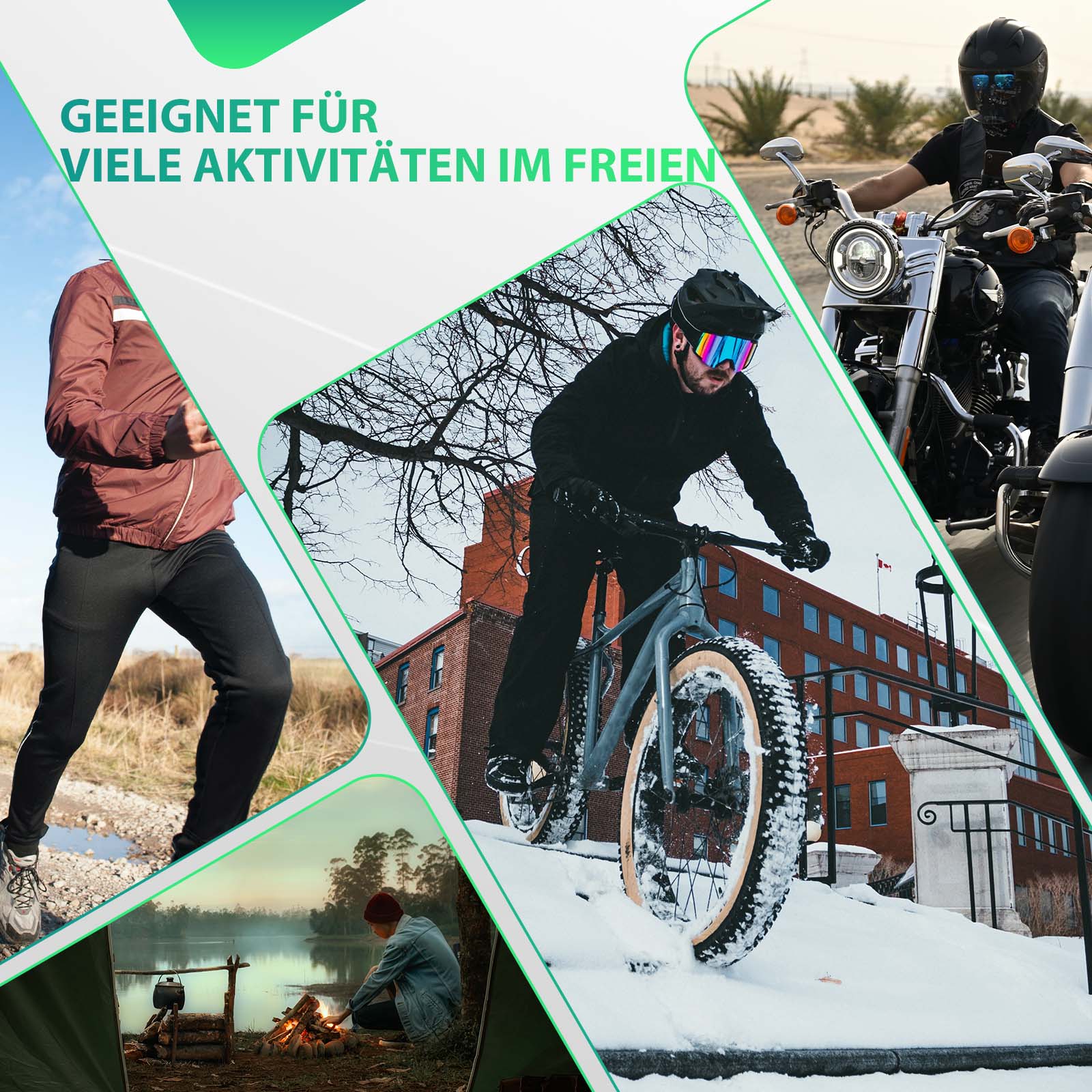 ROCKBROS Fahrradjacke Winter Herren Radjacke Leuchtendes Grün - Fahrradjacke ROCKBROS - EU - NooMii