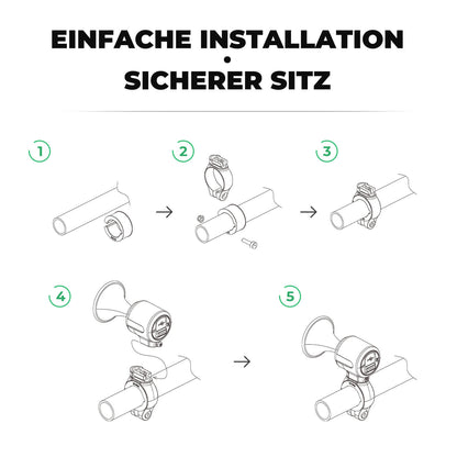ROCKBROS Fahrradklingel Elektrisch 120dB Ton IPX5 Wasserschutz Smartphone Tracking - Fahrradklingel ROCKBROS - EU - NooMii