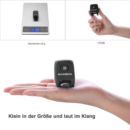 ROCKBROS Fahrradklingel Elektronisch Glocke IPX4 Wasserdicht - Fahrradklingel ROCKBROS - EU - NooMii
