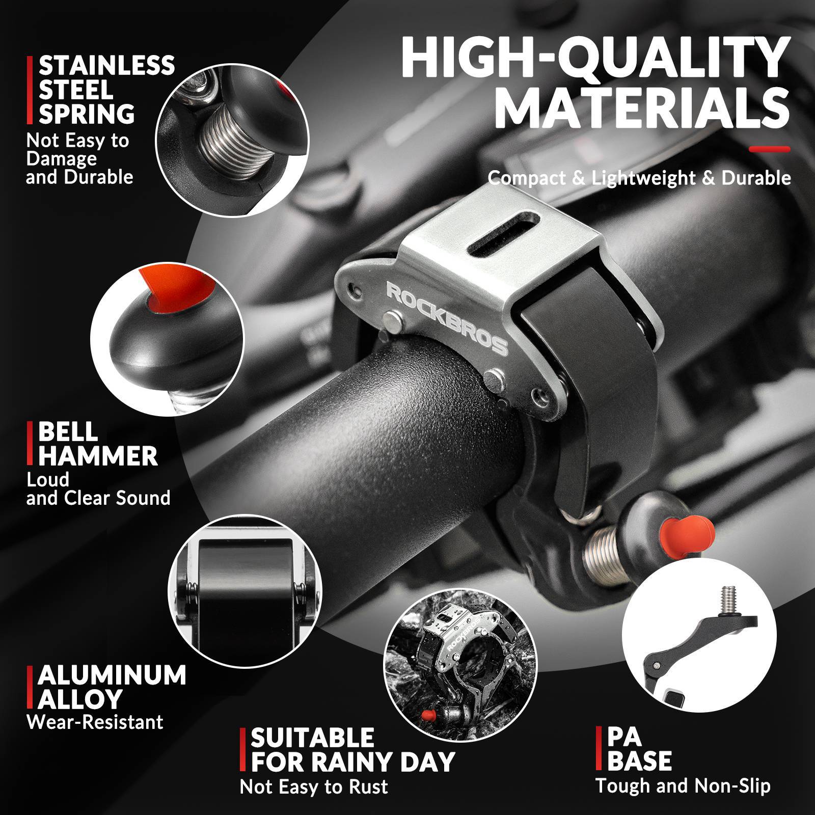 ROCKBROS Fahrradklingel Glocke 100dB Laut Innovativ Mini Fahrrad Klingel - Fahrradklingel ROCKBROS - EU - NooMii