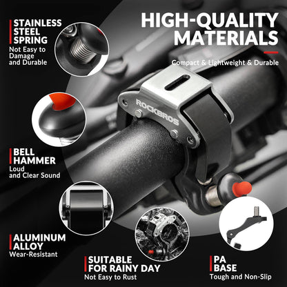 ROCKBROS Fahrradklingel Glocke 100dB Laut Innovativ Mini Fahrrad Klingel - Fahrradklingel ROCKBROS - EU - NooMii