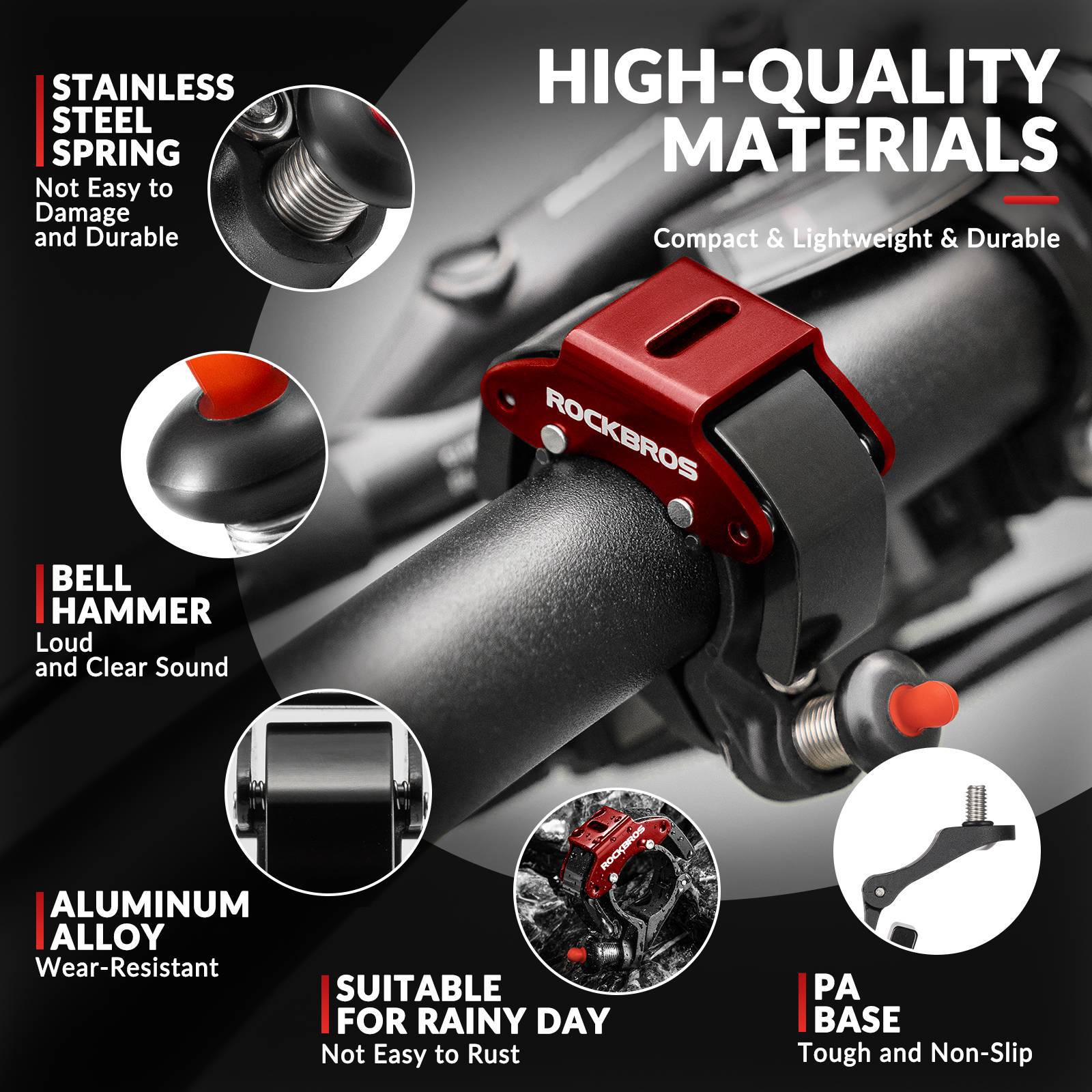 ROCKBROS Fahrradklingel Glocke 100dB Laut Innovativ Mini Fahrrad Klingel - Fahrradklingel ROCKBROS - EU - NooMii