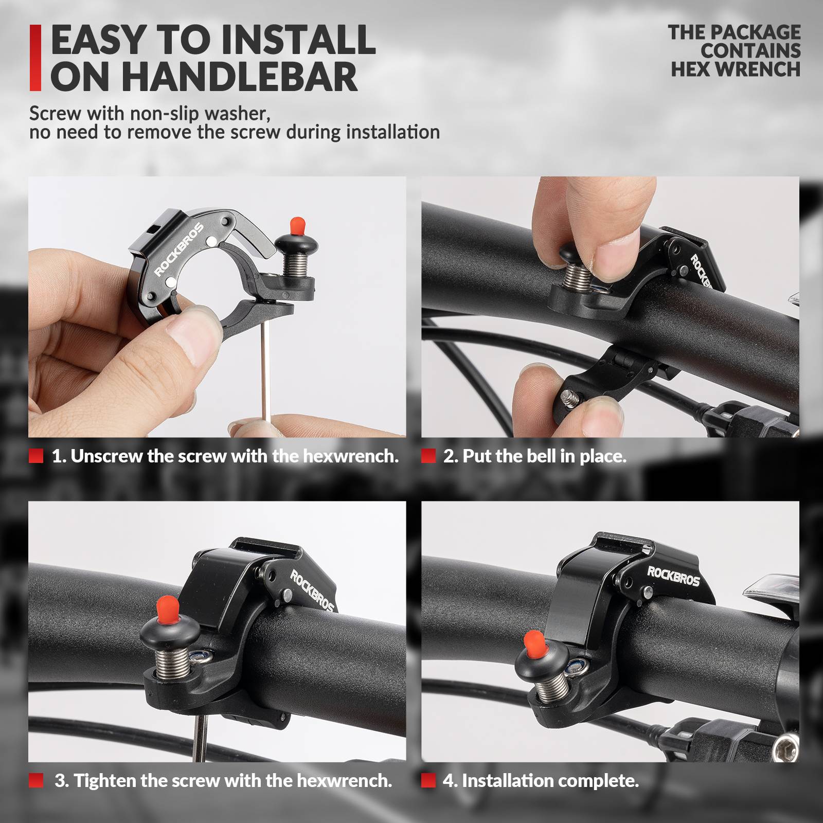 ROCKBROS Fahrradklingel Glocke 100dB Laut Innovativ Mini Fahrrad Klingel - Fahrradklingel ROCKBROS - EU - NooMii