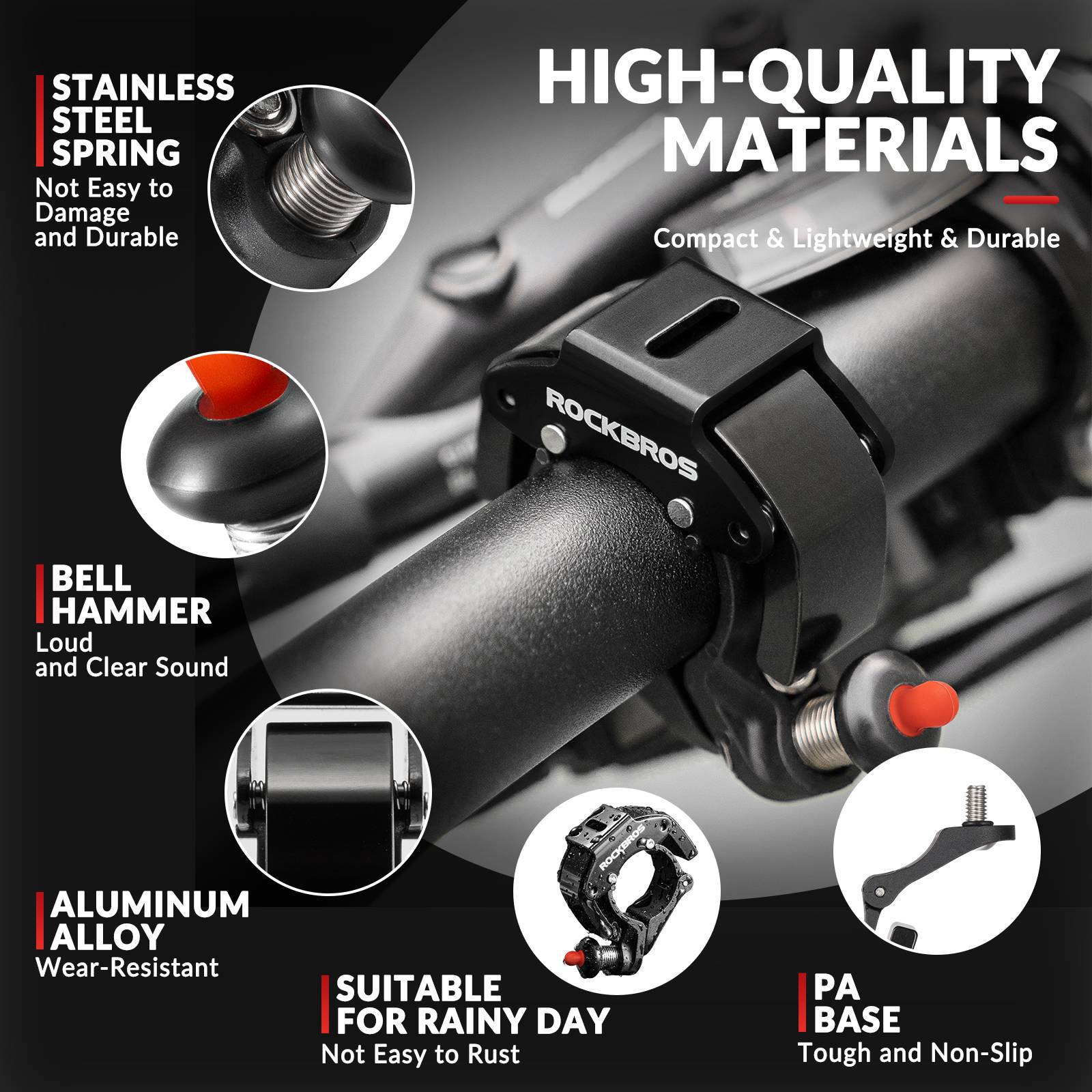 ROCKBROS Fahrradklingel Glocke 100dB Laut Innovativ Mini Fahrrad Klingel - Fahrradklingel ROCKBROS - EU - NooMii