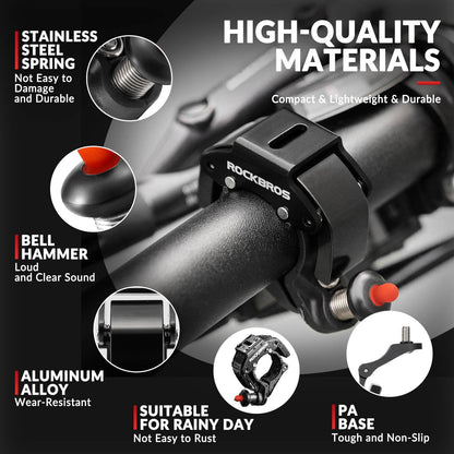 ROCKBROS Fahrradklingel Glocke 100dB Laut Innovativ Mini Fahrrad Klingel - Fahrradklingel ROCKBROS - EU - NooMii