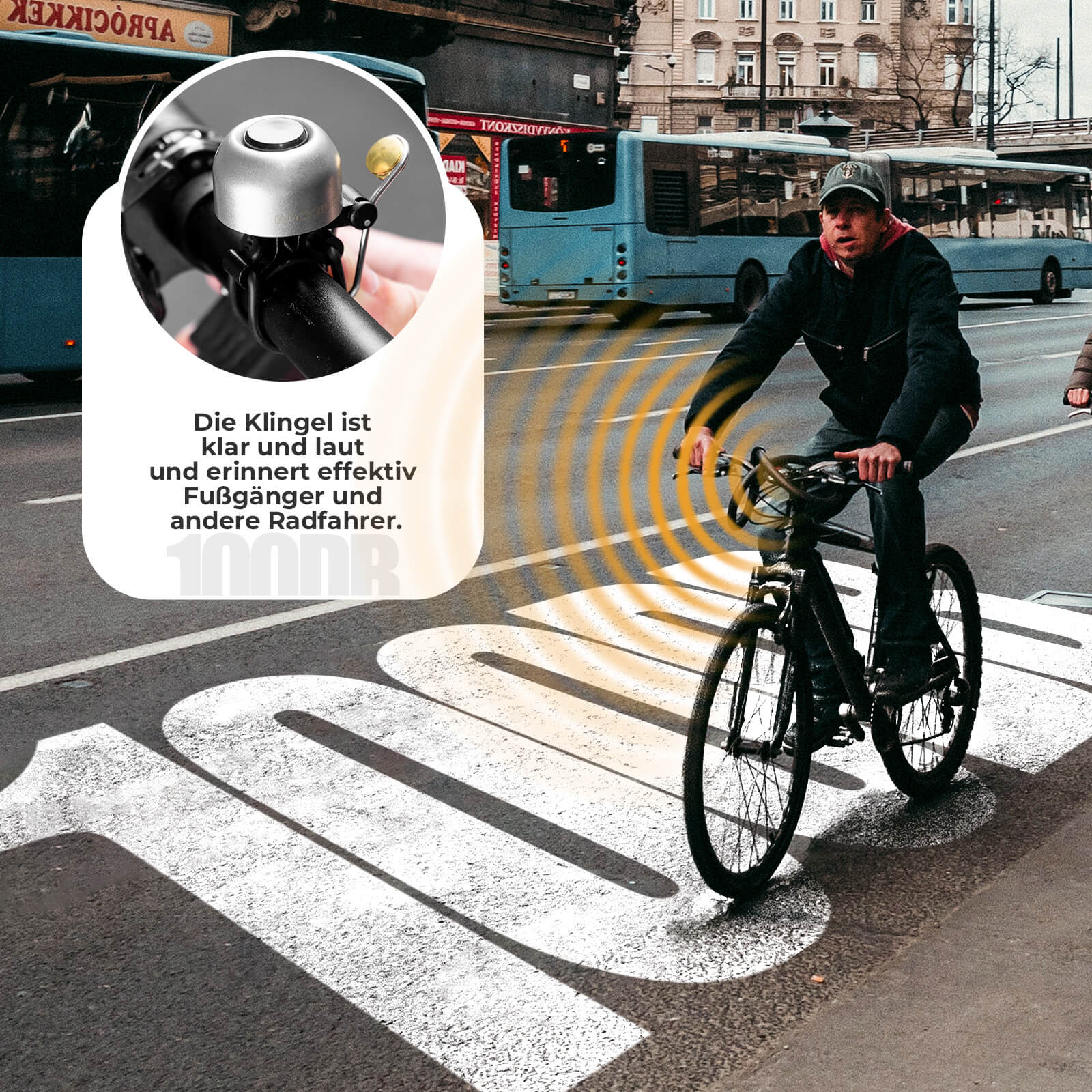 ROCKBROS Fahrradklingel Klassisch Retro Fahrradglocke Laut Klingel für 22 - 34mm - Fahrradklingel ROCKBROS - EU - NooMii