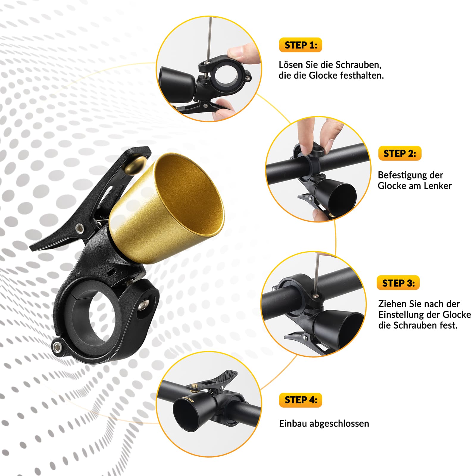 ROCKBROS Fahrradklingel Laut Retro Klingel für MTB Rennrad Vier Farben - Fahrradklingel ROCKBROS - EU - NooMii