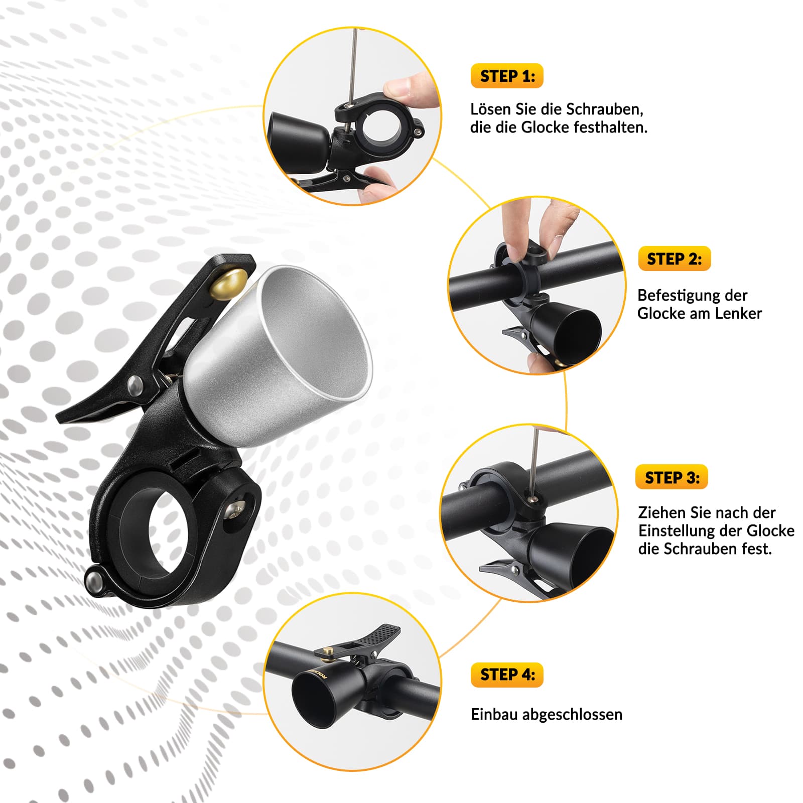 ROCKBROS Fahrradklingel Laut Retro Klingel für MTB Rennrad Vier Farben - Fahrradklingel ROCKBROS - EU - NooMii